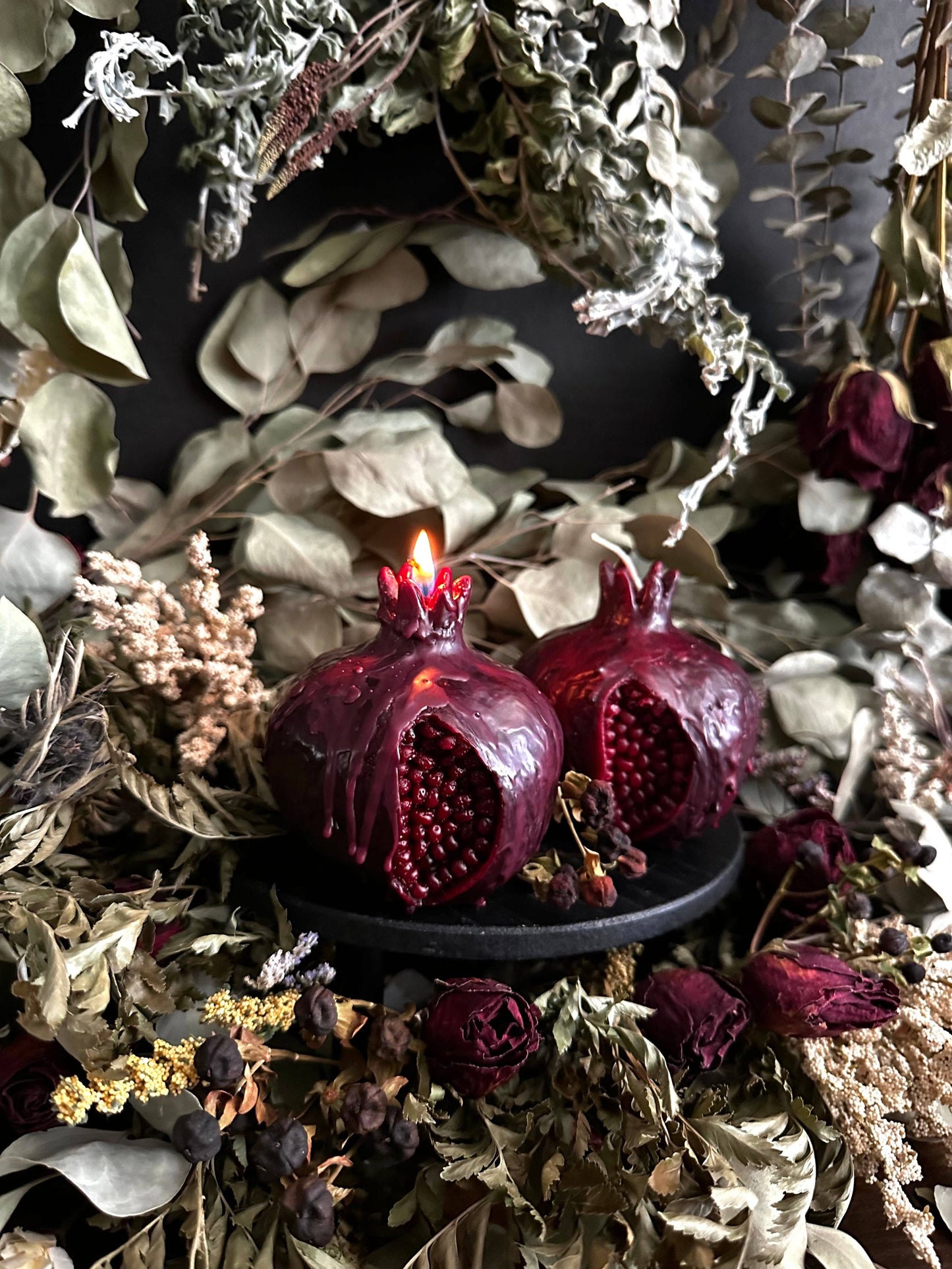 Pomegranate Candles | Witchcraft Supplies | Altar Candles