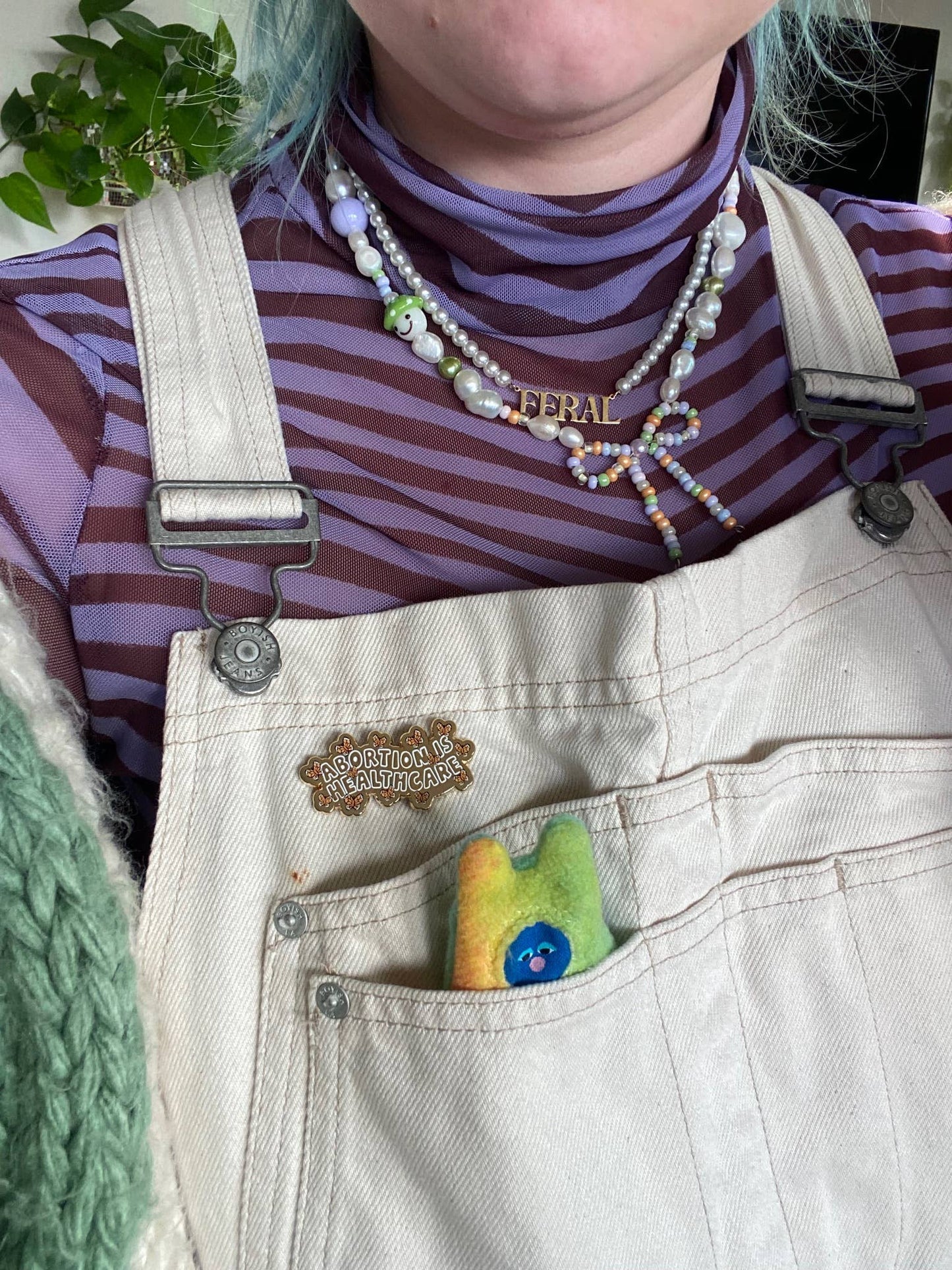 Feral Pearl Necklace: Gold