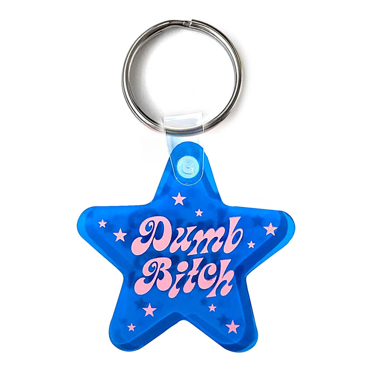 Dumb Bitch Star Shaped Vinyl Keychain