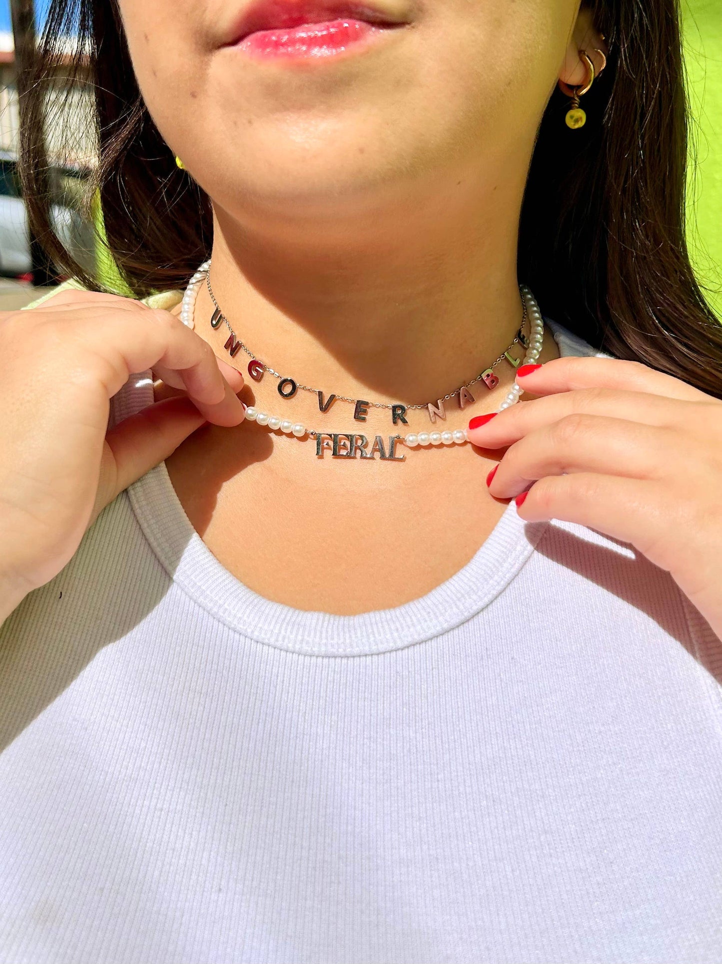 Feral Pearl Necklace: Gold