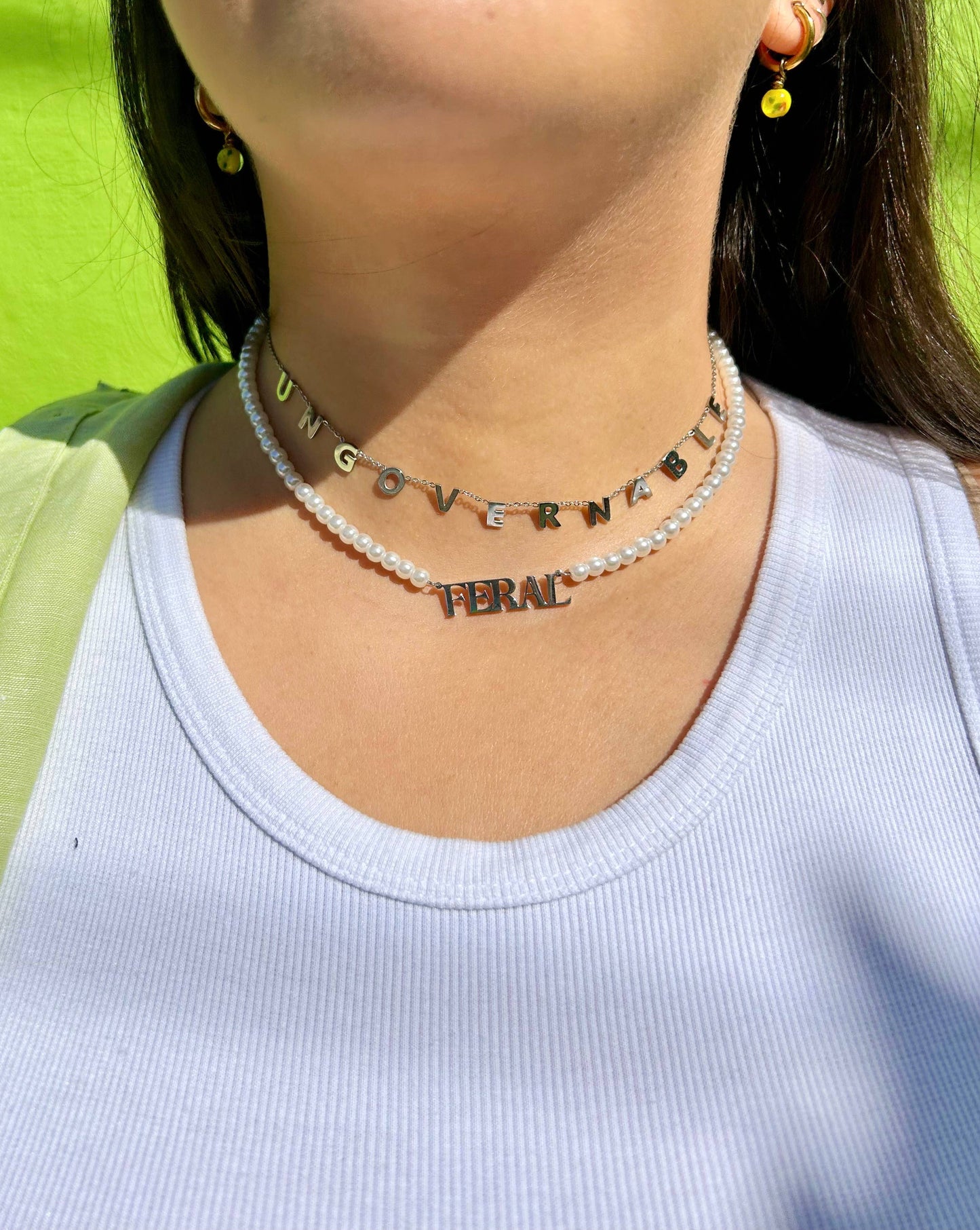 Feral Pearl Necklace: Gold