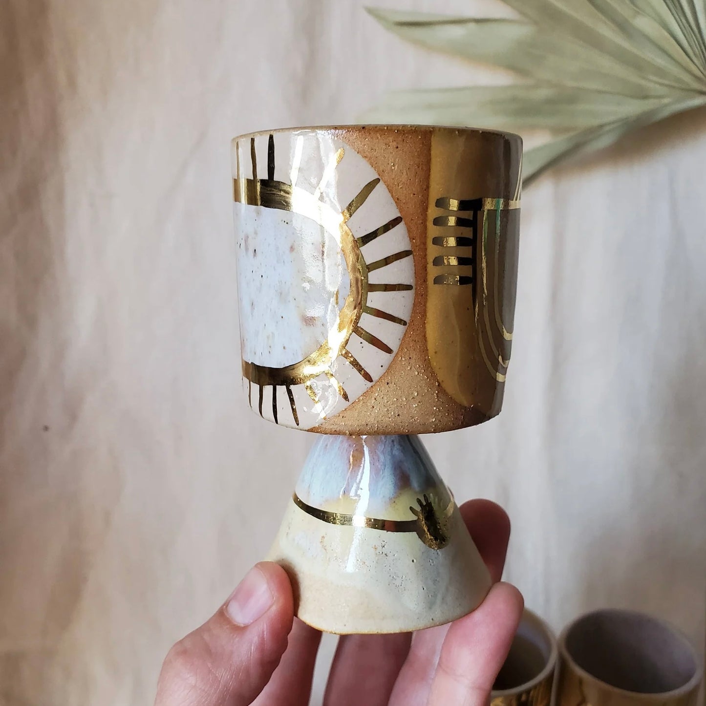 Cone Liquor Sipper with gold details