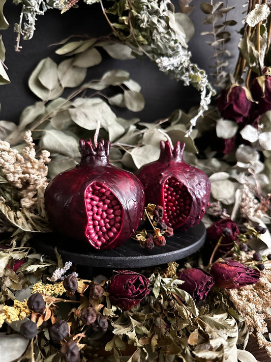 Pomegranate Candles | Witchcraft Supplies | Altar Candles 