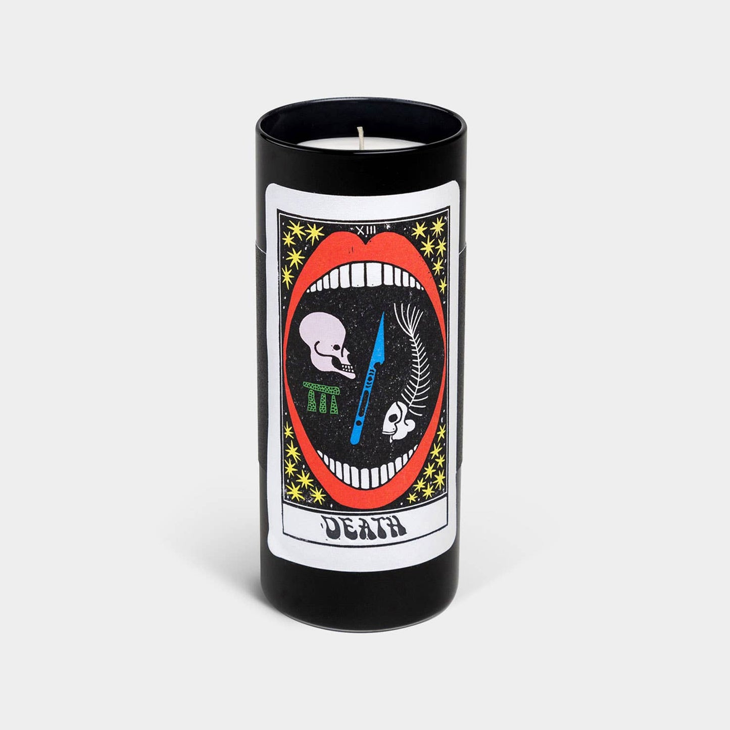 Tarot Death Candle - 6" Tall & 60 Hr Burn, Tobacco & Orange