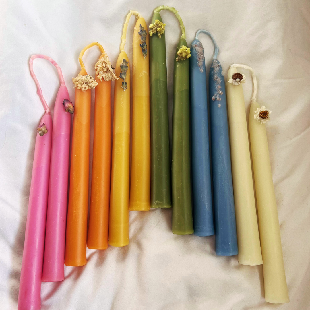 Lit Rituals Beeswax Taper Candles – The Sunshine Prophecy
