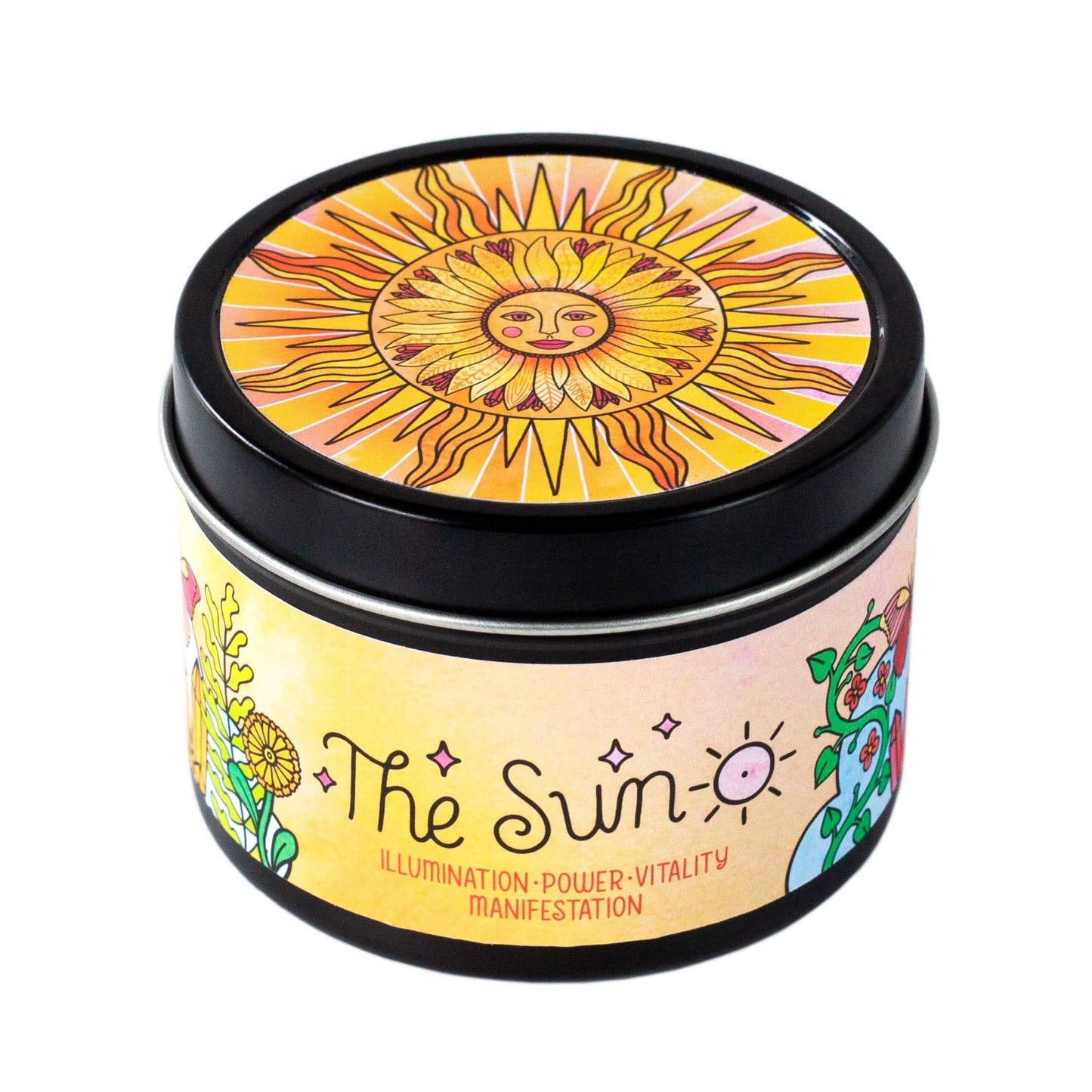 The Sun Aromatherapy Soy Candle - Orange Floral: Medium 5oz (cotton wick)